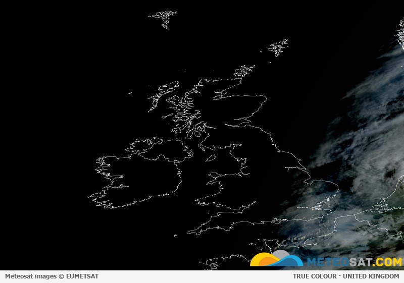 Latest Meteosat image over the United Kingdom