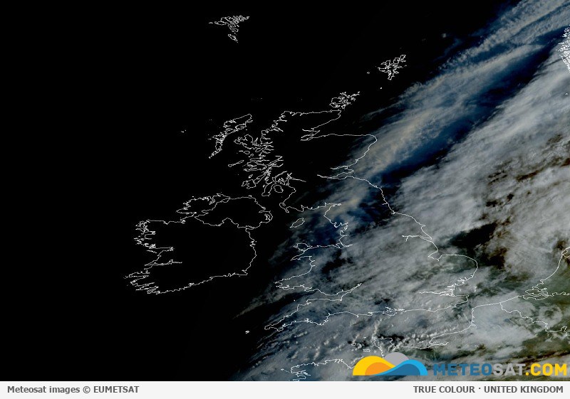 Latest Meteosat image over the United Kingdom