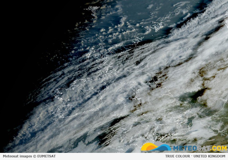 Latest Meteosat image over the United Kingdom