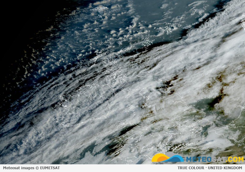 Latest Meteosat image over the United Kingdom