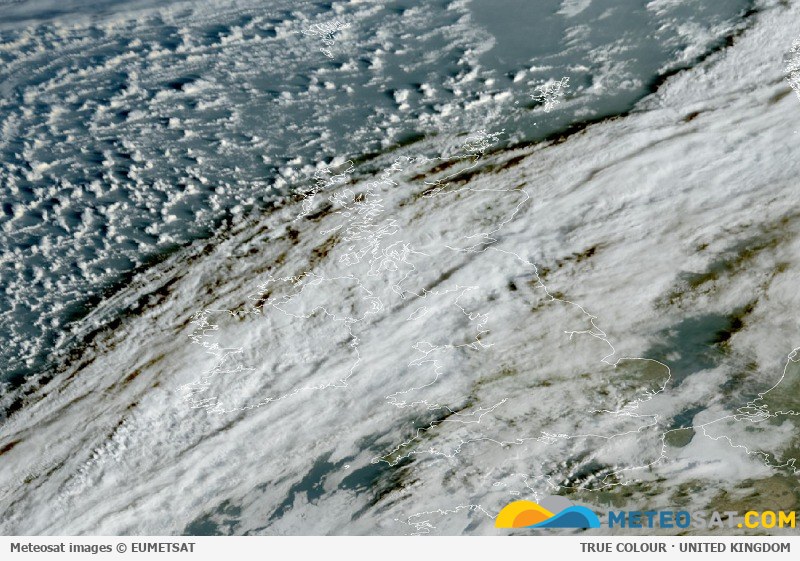 Latest Meteosat image over the United Kingdom