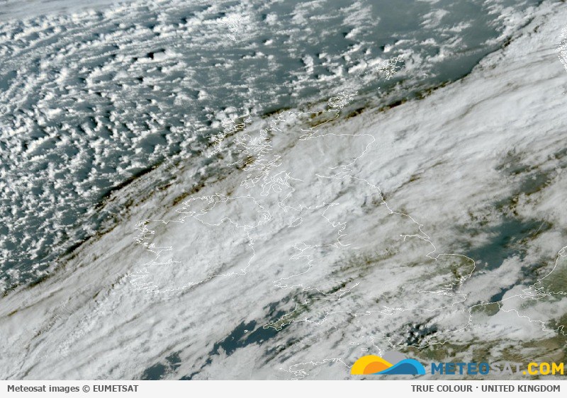 Latest Meteosat image over the United Kingdom