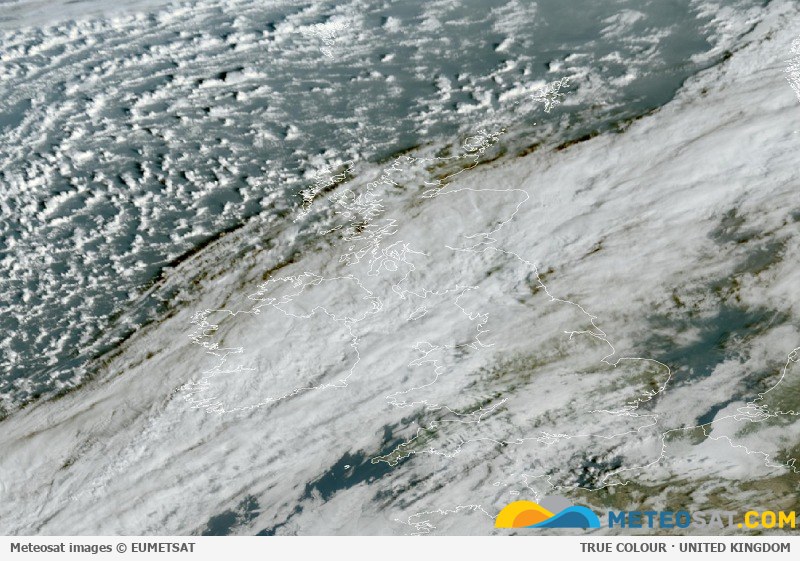 Latest Meteosat image over the United Kingdom