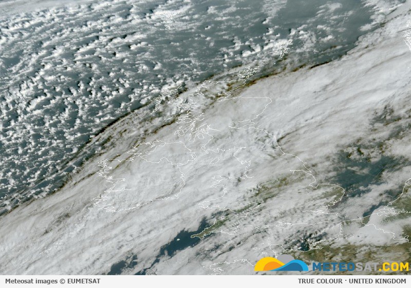 Latest Meteosat image over the United Kingdom