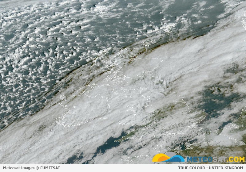 Latest Meteosat image over the United Kingdom