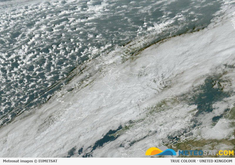 Latest Meteosat image over the United Kingdom