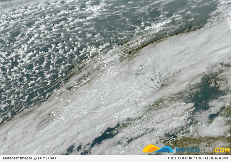 Latest Meteosat image over the United Kingdom