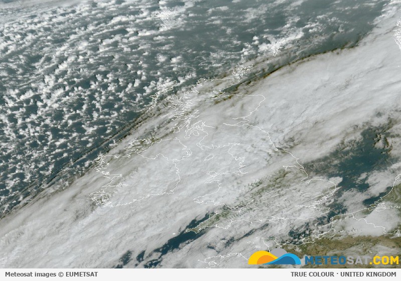 Latest Meteosat image over the United Kingdom