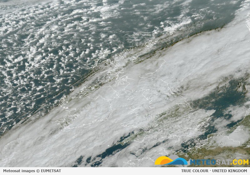 Latest Meteosat image over the United Kingdom