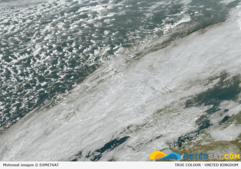Latest Meteosat image over the United Kingdom