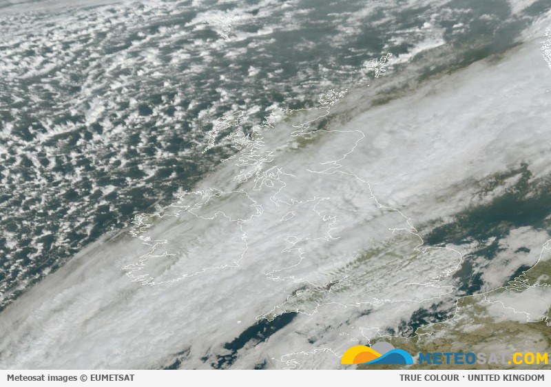 Latest Meteosat image over the United Kingdom