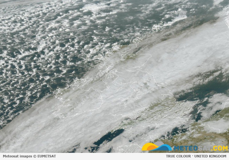 Latest Meteosat image over the United Kingdom