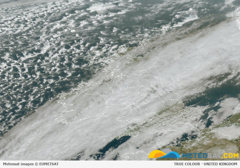Latest Meteosat image over the United Kingdom