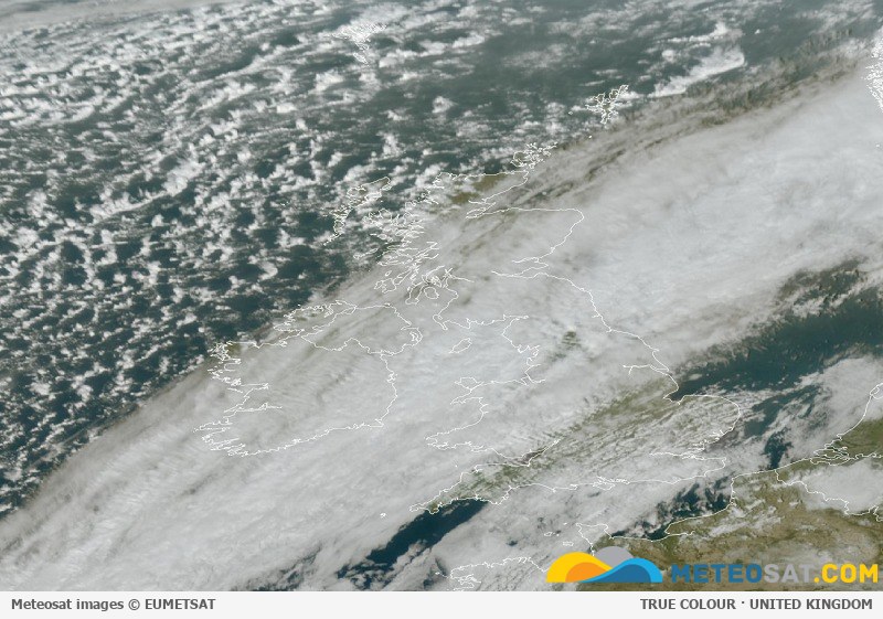 Latest Meteosat image over the United Kingdom