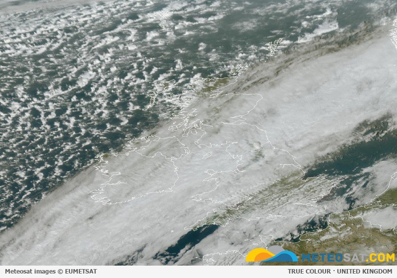 Latest Meteosat image over the United Kingdom