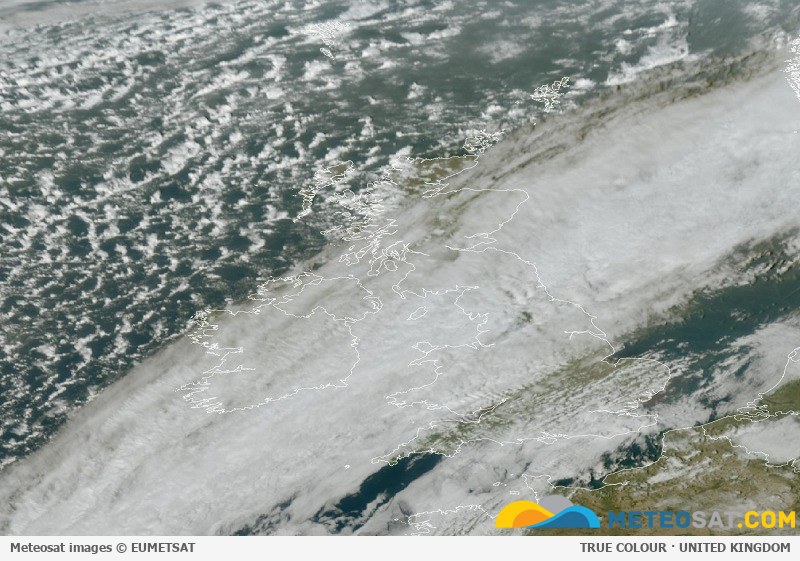 Latest Meteosat image over the United Kingdom