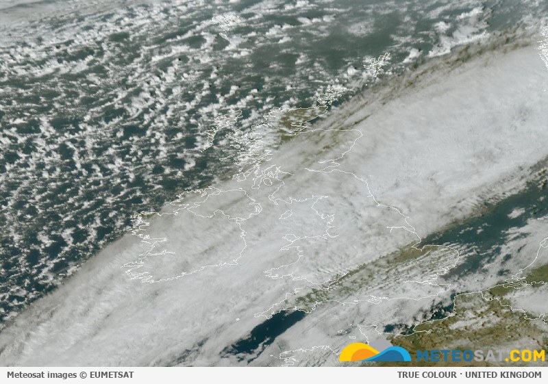 Latest Meteosat image over the United Kingdom