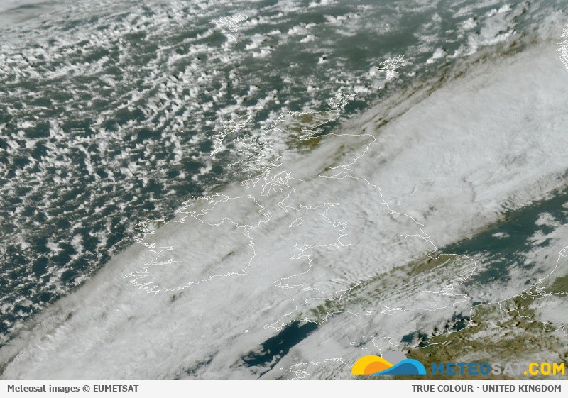 Latest Meteosat image over the United Kingdom