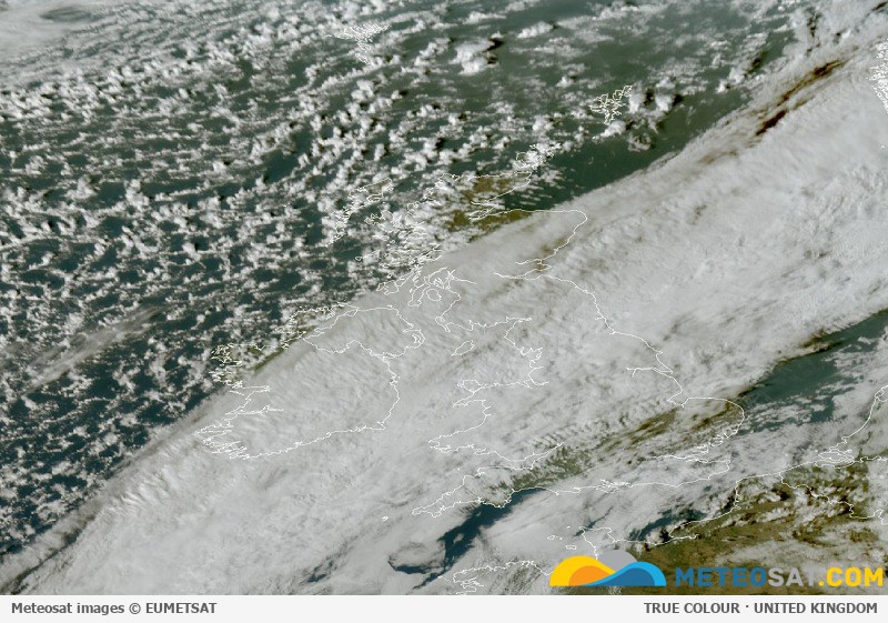 Latest Meteosat image over the United Kingdom