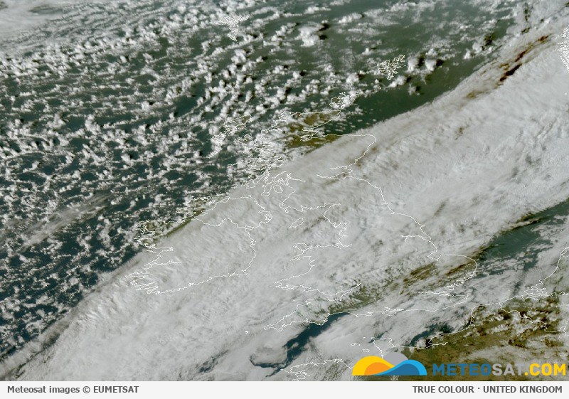 Latest Meteosat image over the United Kingdom