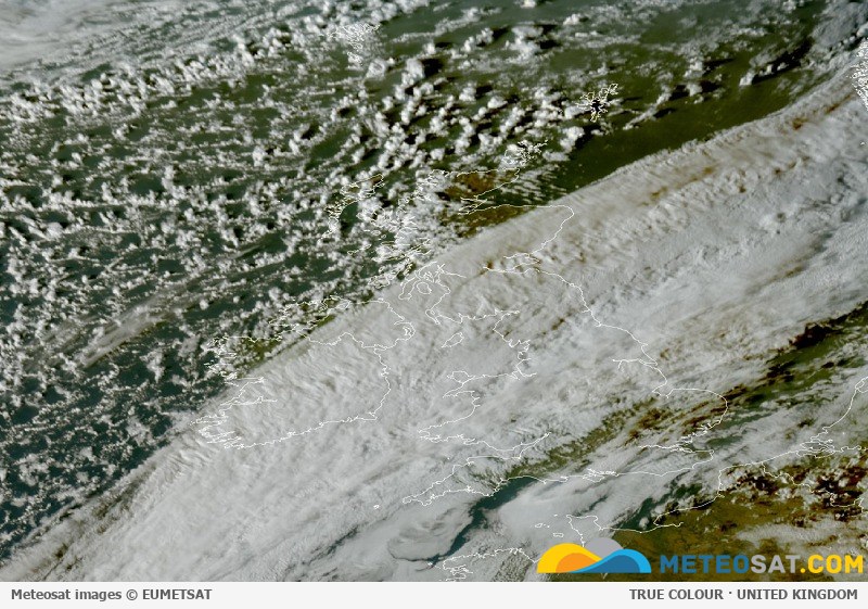 Latest Meteosat image over the United Kingdom