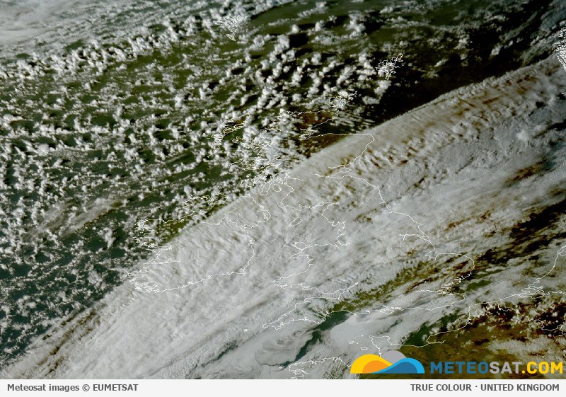 Latest Meteosat image over the United Kingdom