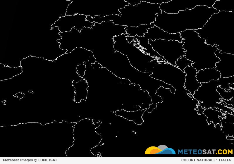 Immagine satellitare Meteosat aggiornata per l’Italia