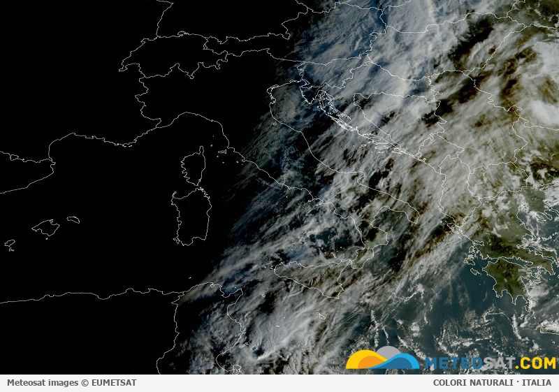 Immagine satellitare Meteosat aggiornata per l’Italia