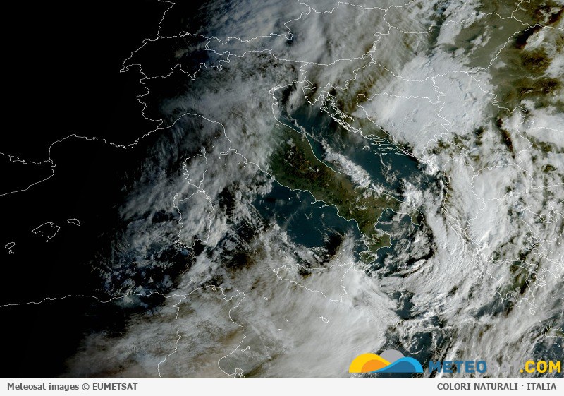 Immagine satellitare Meteosat aggiornata per l’Italia