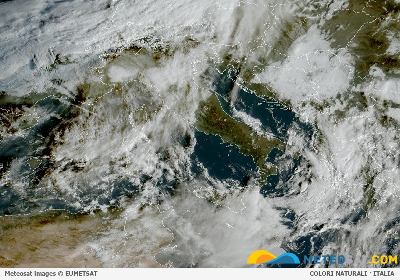 Immagine satellitare Meteosat aggiornata per l’Italia