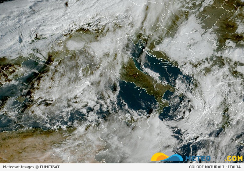 Immagine satellitare Meteosat aggiornata per l’Italia