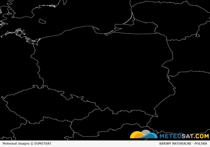 Aktualny obraz satelitarny Meteosat dla Polski