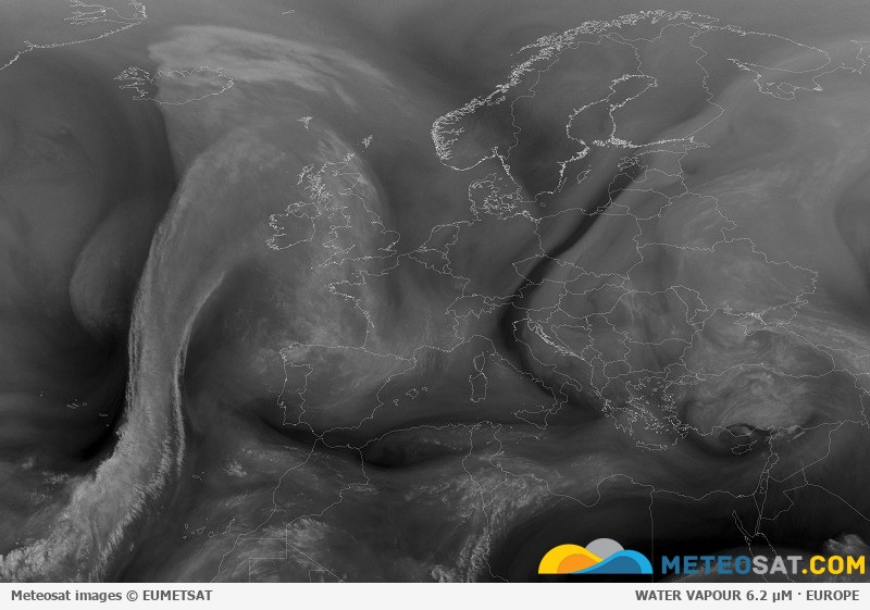 Animace družicových snímků Meteosat
