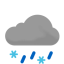 Starker Schneeregen