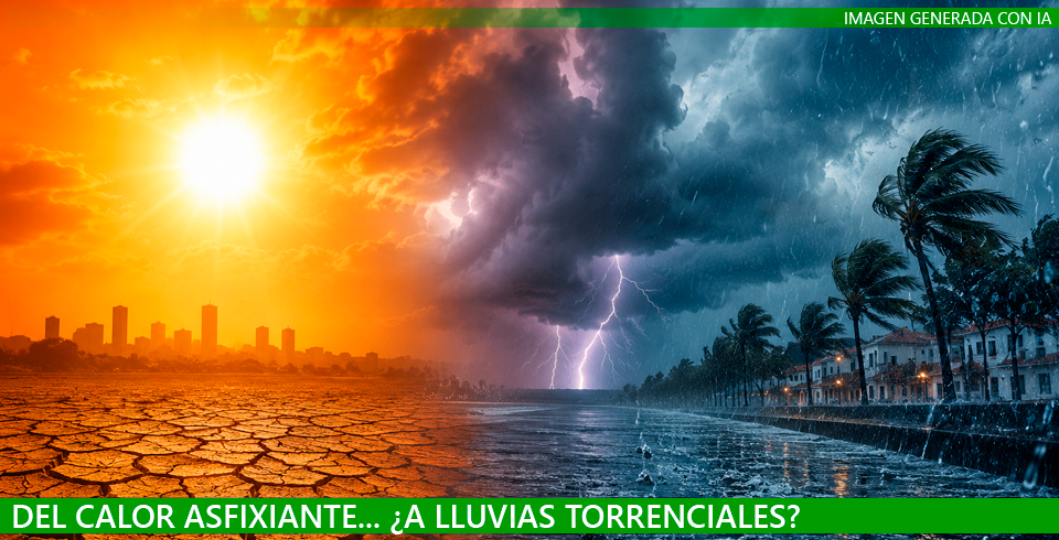 Del calor intenso, ¿a lluvias muy importantes? Del calor intenso, ¿a lluvias muy importantes?