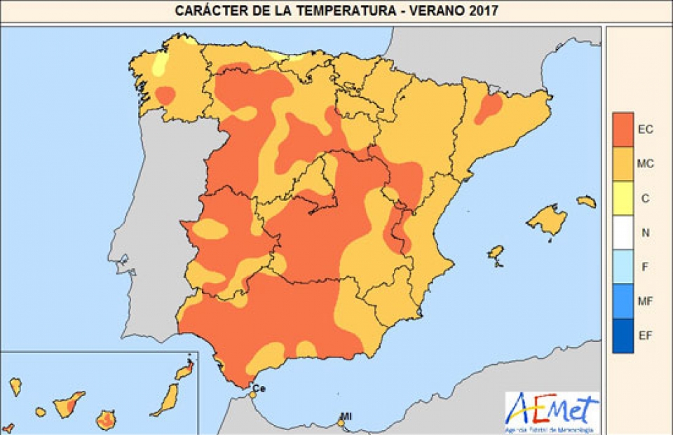 AEMET - El verano de 2017, muy clido y hmedo